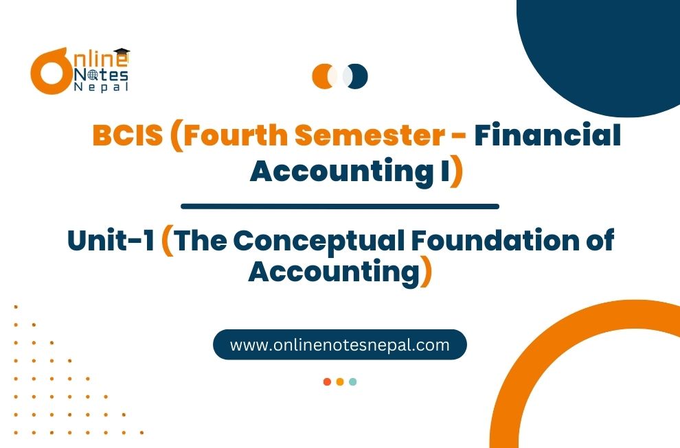 The Conceptual Foundation of Accounting Photo